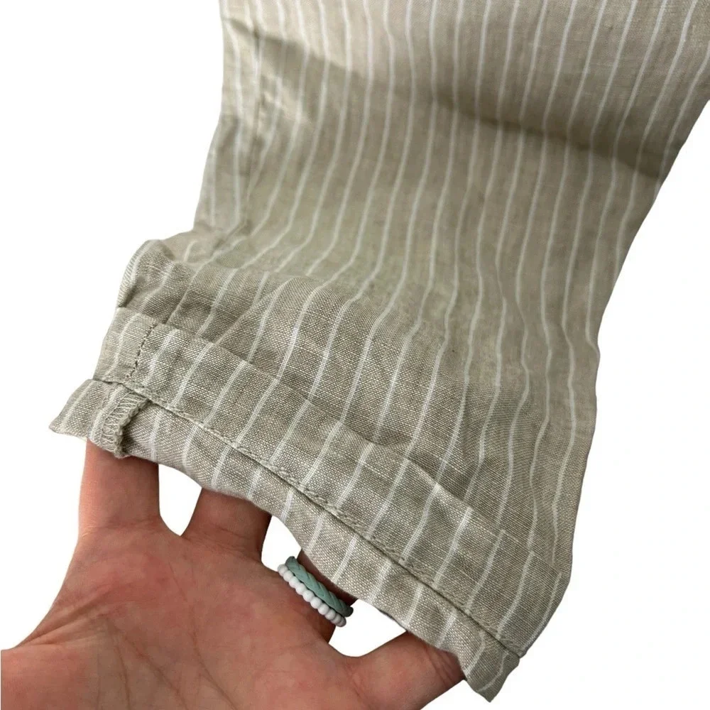 H&M • Linen Striped Pants